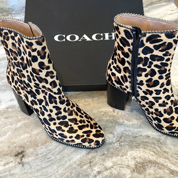 NWT Coach Animal Print Booties - Picture 6 of 16